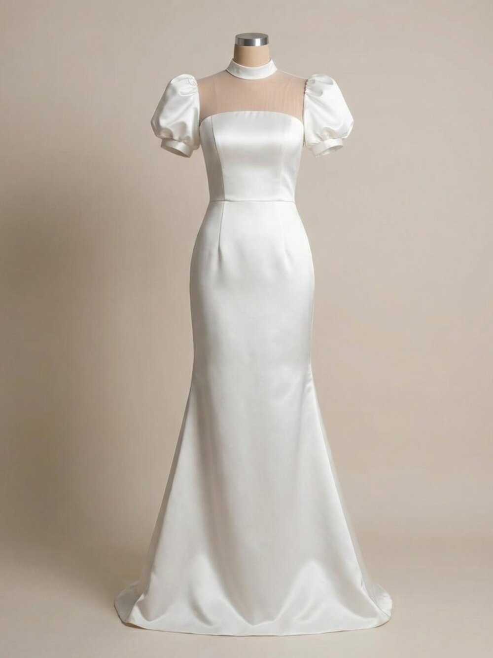 Luxury Bridal Grace Kelly Style Elegant Classy Wedding Couture Runway Dress Gown - Picture 3 of 4